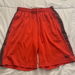Nike Boys Dri fit red shorts size small with 2 side pockets